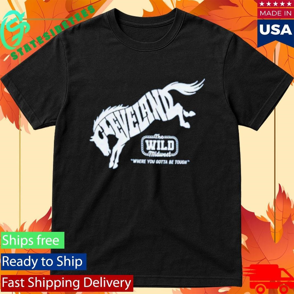 Cleveland Wild Midwest Bronco Crew Unisex , , , Long Sleeve Tee