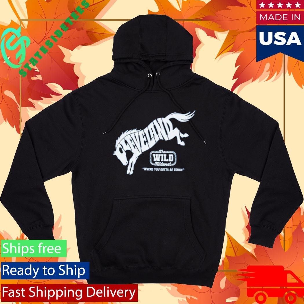 Cleveland Wild Midwest Bronco Crew Unisex , , , Long Sleeve Tee