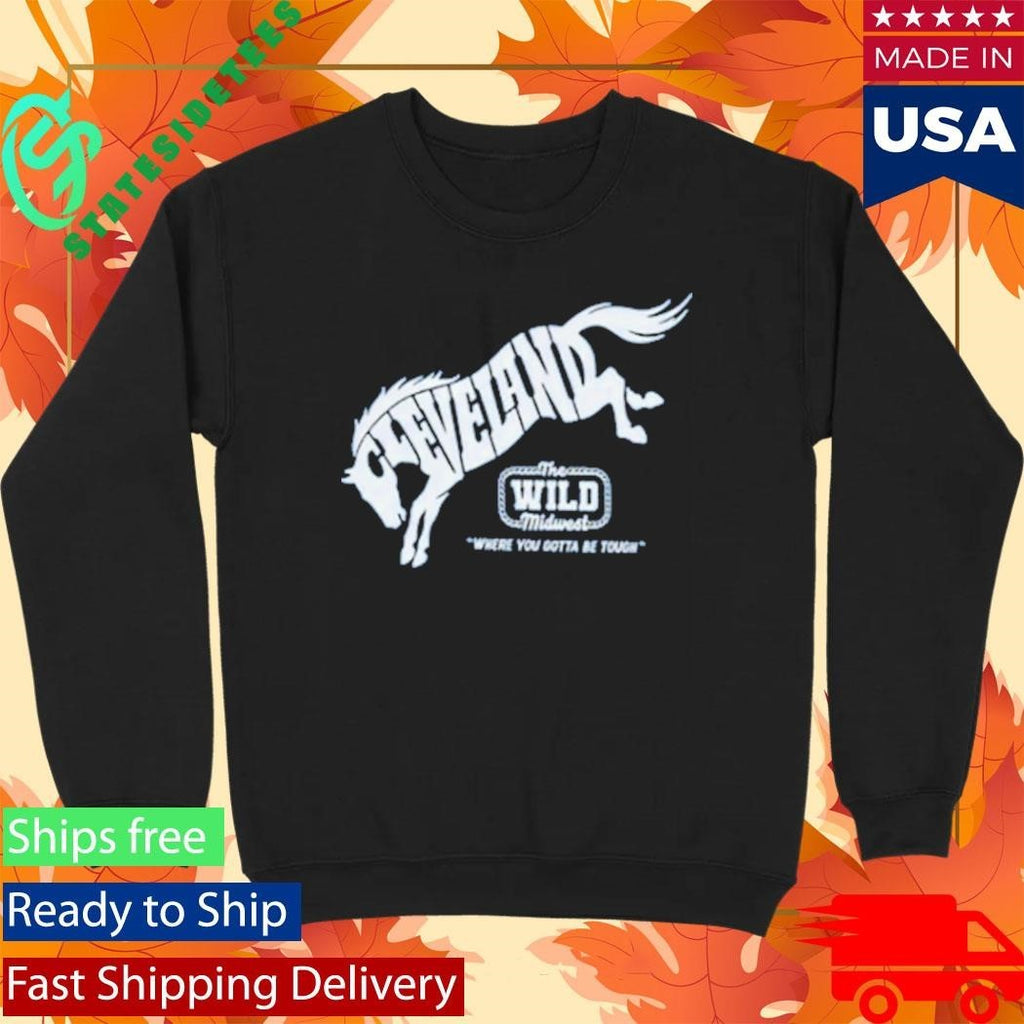 Cleveland Wild Midwest Bronco Crew Unisex , , , Long Sleeve Tee