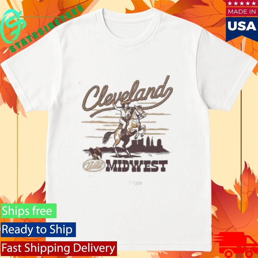 Cleveland Wild Midwest Cowgirl Crew Unisex , , , Long Sleeve Tee