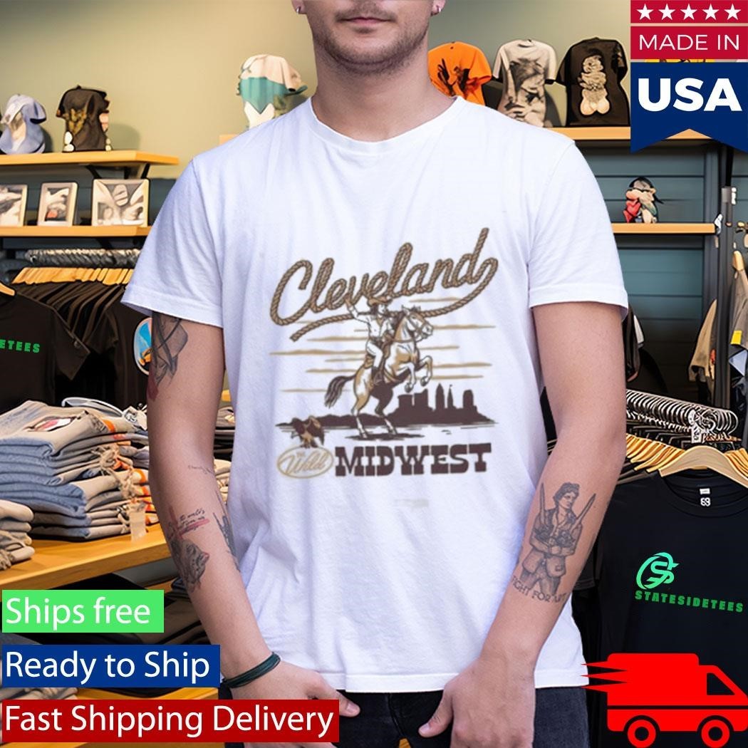 Cleveland Wild Midwest Cowgirl Crew Unisex , , , Long Sleeve Tee