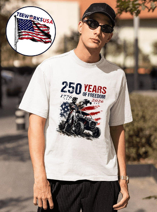 250 Years Of Freedom 1776 2026 Off-Road Racing Vehicle Shirt