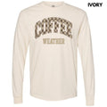 Coffee Weather Checkered Long Sleeve Comfort Colors 'NLB' T-Shirts
