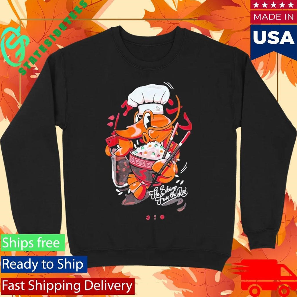 Cold Ones Shrimp Fried Rice Playful Graphic Statement shirt Unisex , , , Long Sleeve Tee