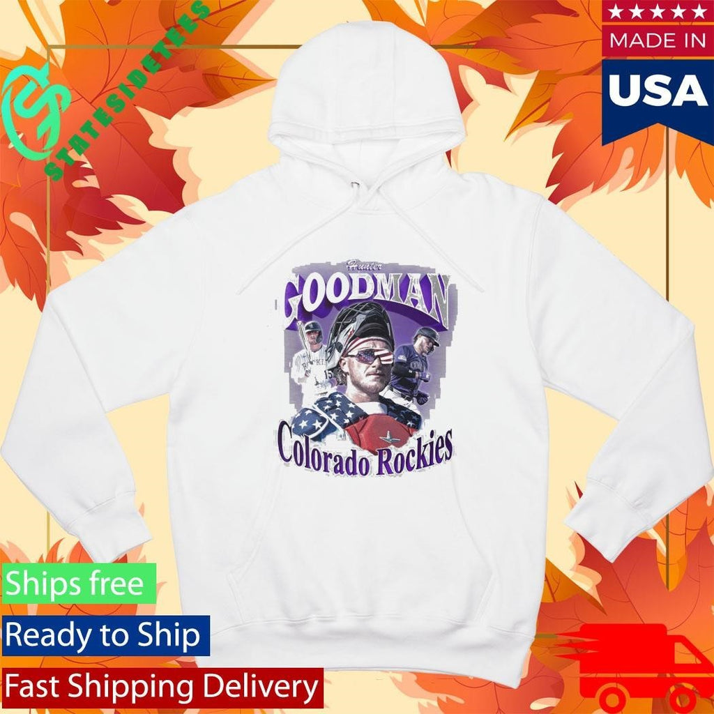 Colorado Rockies Hunter Goodman 2026 Unisex , , , Long Sleeve Tee