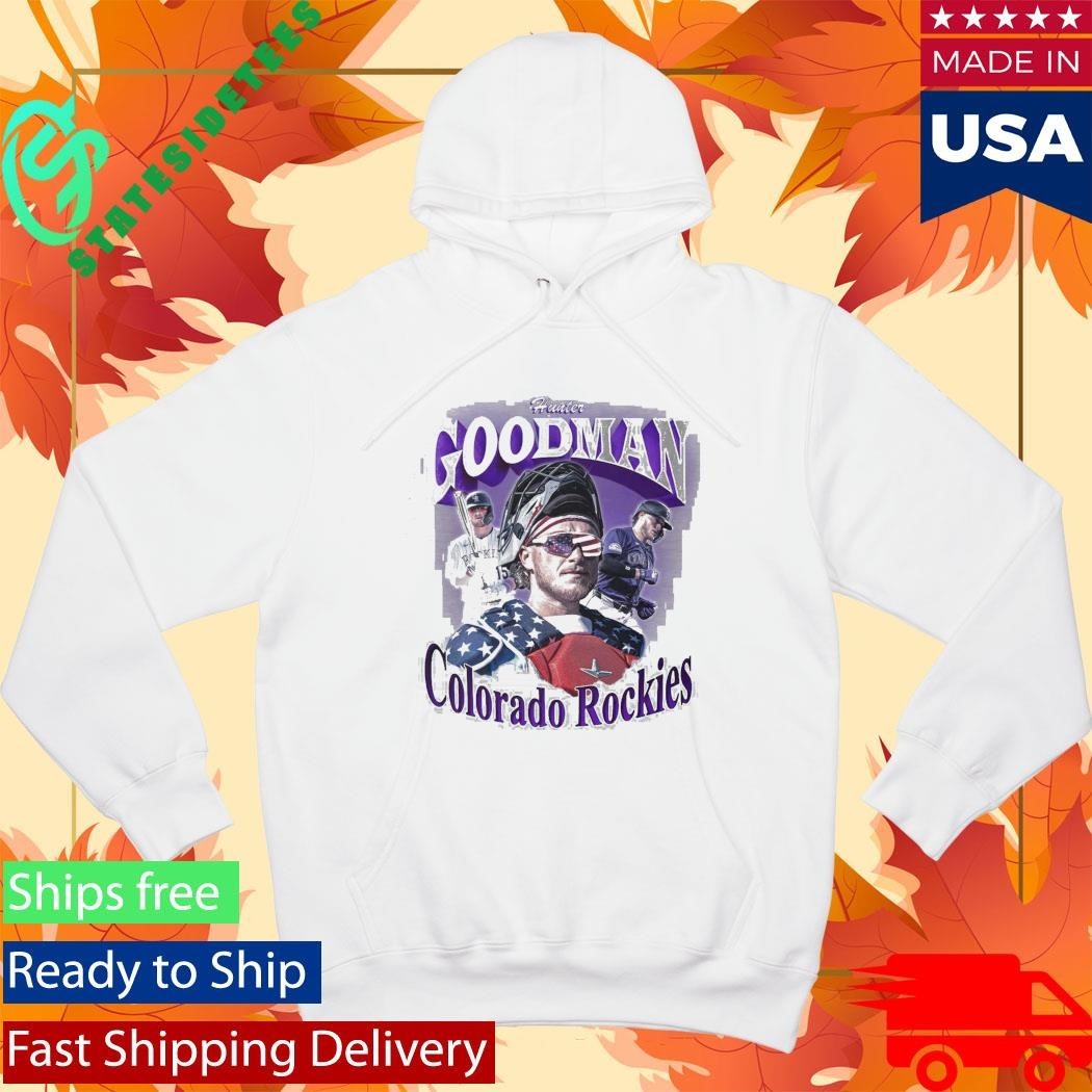 Colorado Rockies Hunter Goodman 2026 Unisex , , , Long Sleeve Tee