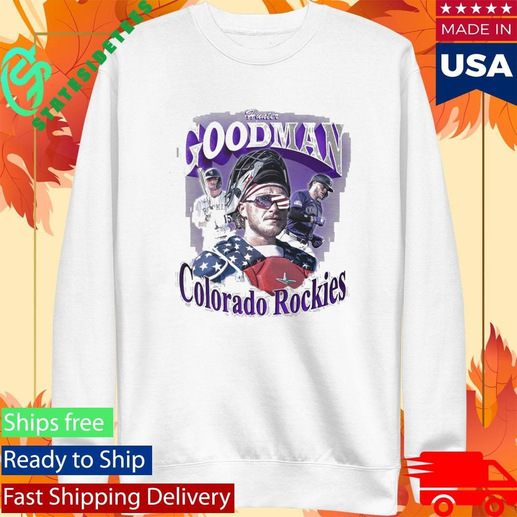 Colorado Rockies Hunter Goodman 2026 Unisex , , , Long Sleeve Tee