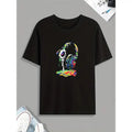 Colorful Painted Print Perfect Summer Spring Fall Menswear Top T-Shirts