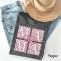 Comfort Colors Mama Pink Ribbon Girly Mom Floral Mom Shirt Bow Chinoiserie T-Shirts
