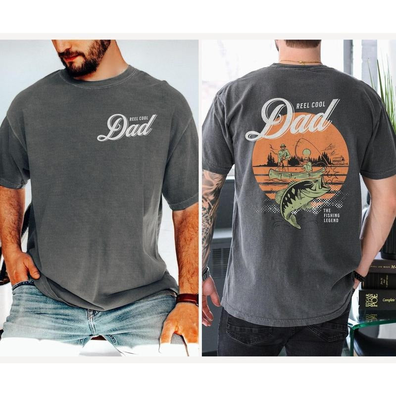 Comfort Colors Reel Cool Dad Fishing Retro Shirt Fishing Dad Fishing Dad Funny Shirt Fishing Dad T-Shirts