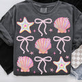 Comfort Colors Summer Clam Coquette Summer Pink Clam Shirt Summer Beach Shirt Summer Clam Bow T-Shirts