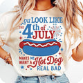 Comfort Colors You Like 4th July Retro America Hot Dog Shirt Funny 4th July Shirt USA Fourth July Independence Day T-Shirts