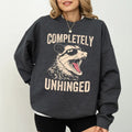 Completely Unhinged Sarcastic Opossum Funny Humor Unhinged Girl Casual Womenswear T-Shirts