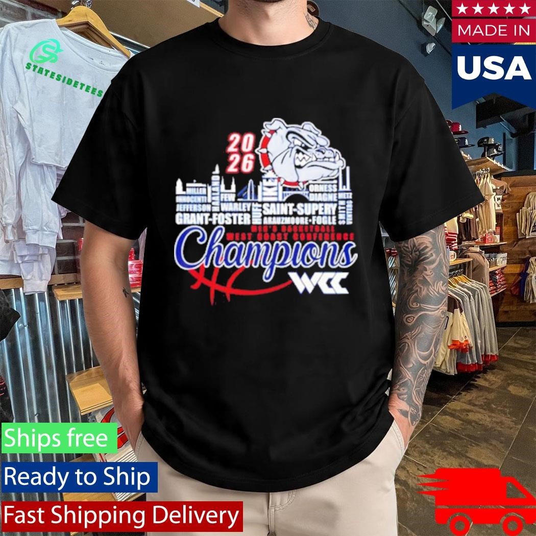 Congrats Gonzaga Bulldogs Champions 2026 WCC Men’s Basketball Mascot Shirt Unisex , , , Long Sleeve Tee