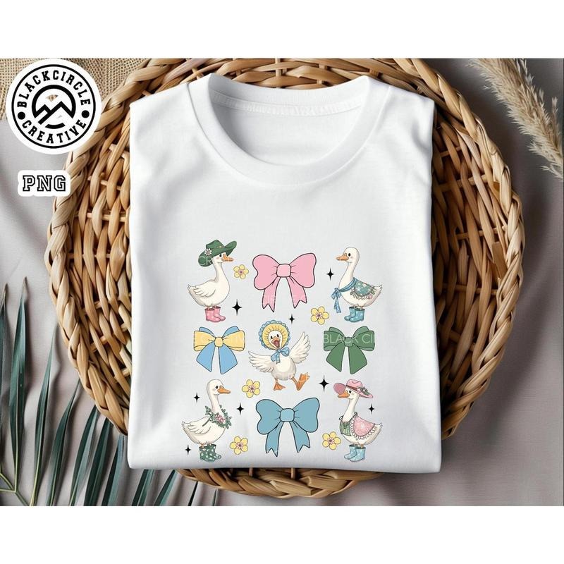 Coquette Silly Goose Shirt Floral Goose Bow Shirt Mama Goose Shirt Preppy Girly Shirt Goose Lover Shirt Funny Goose Shirt Goose Lover T-Shirts