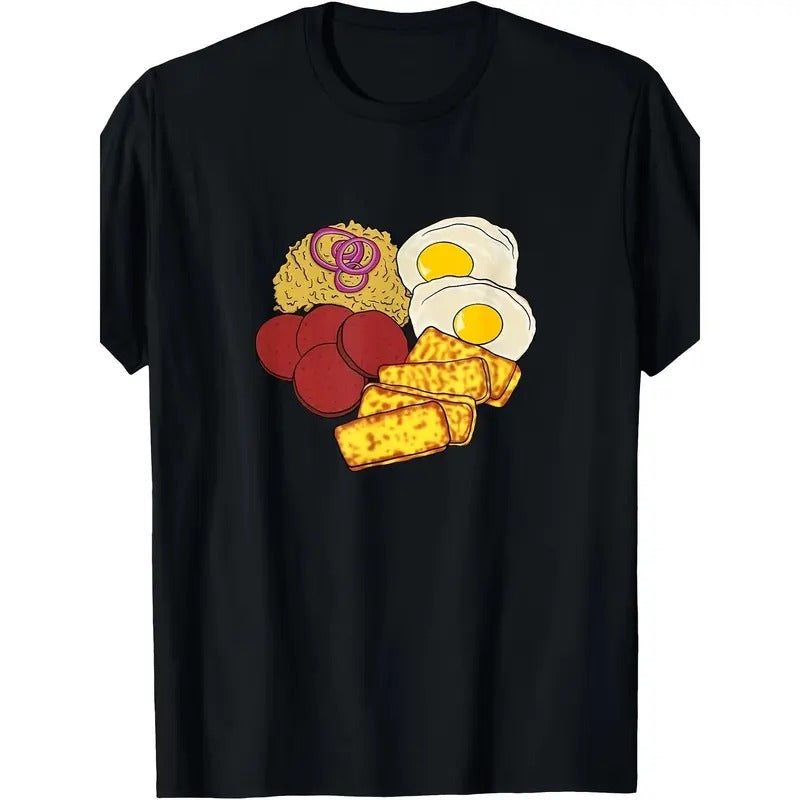 Cosy Breathable Dominican Republic'S Most Popular Food Cassava Mud Fried Cheese Daily Commute Made USA T-Shirts