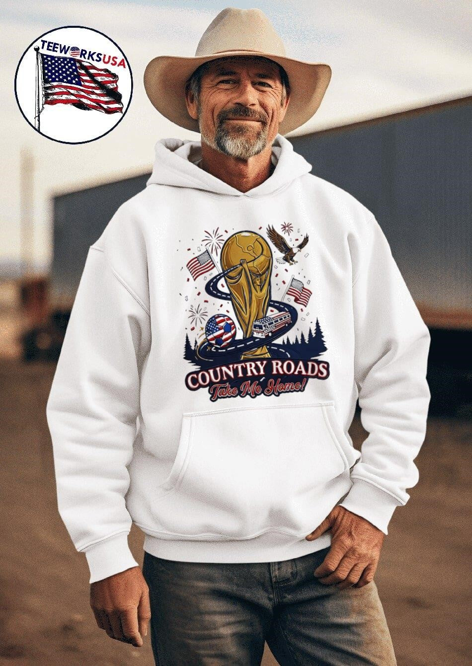 Country Roads Take Me Home USA Soccer World Cup Trophy Shirt