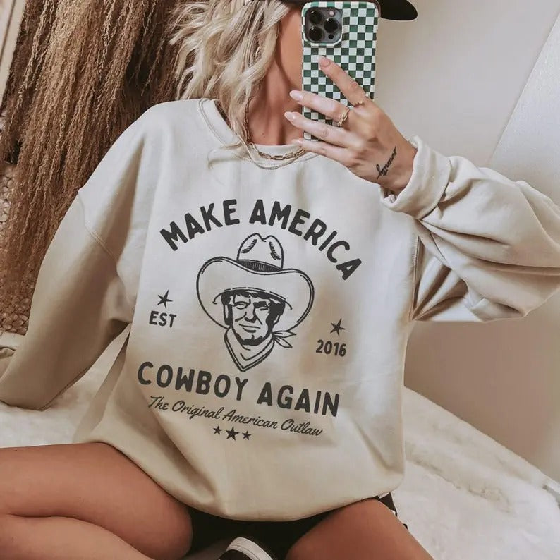 Cowboy TRUMP Cowboy Trump Trump 2024 MAGA Ultra Maga Vote Shirt Free Trump Trump Clothes Trump T-Shirts