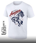Cowboy on Bucking Horse Land of the free and home of the brave America since 1776 shirt