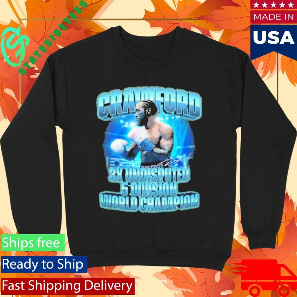 Crawford 3X Undisputed 5-Division World Champion Shirt Unisex , , , Long Sleeve Tee