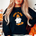 Creep Real Cute Ghost Halloween Spooky Season Skating Ghost Fall T-Shirts