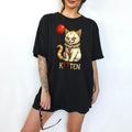 Creepy Kitten Funny Comfortable Shirt Hallowen T-Shirts
