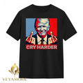 Cry harder Trump one finger tee Unisex , , , Long Sleeve Tee