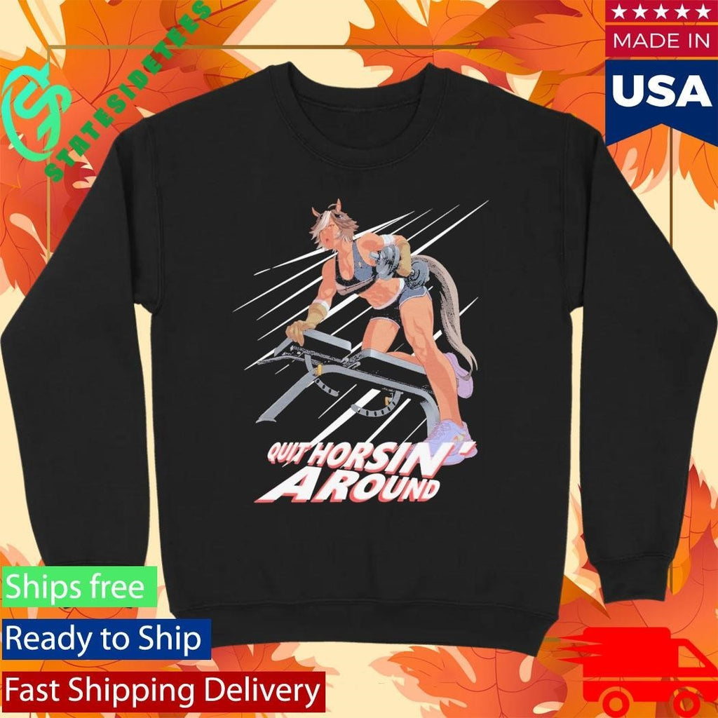 Cultrd X Tomoe Umari Quit Horsin’ Around Shirt Unisex , , , Long Sleeve Tee