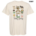 Cursive True Story Nativity Collage Comfort Colors T-Shirts