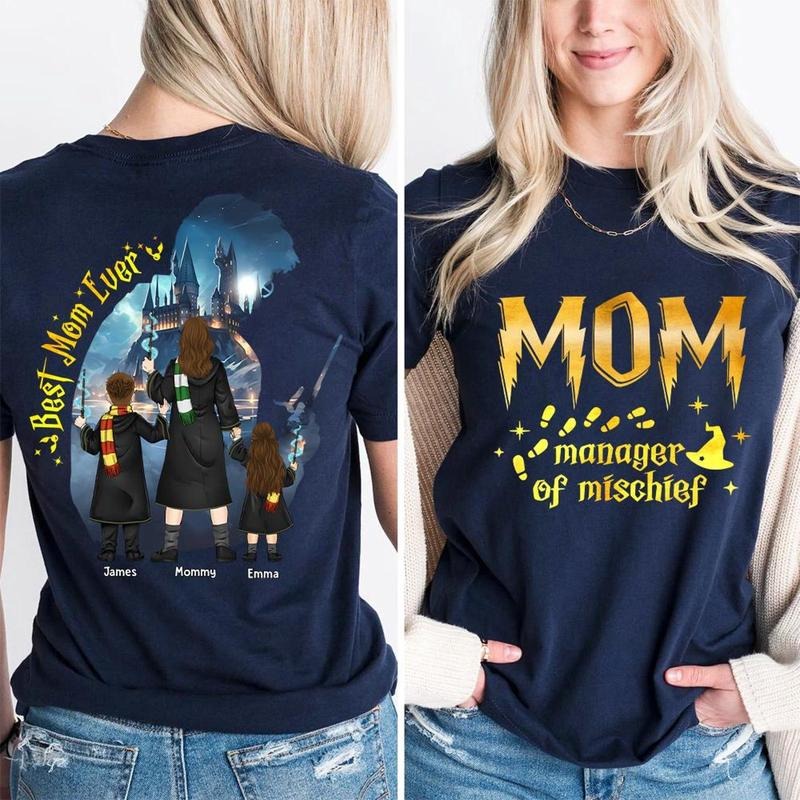 Custom Manager Mischief Mom Shirt Best Mom Ever Magical Mom Mama Shirt Mama Shirt Wizard Mom Funny Mom T-Shirts