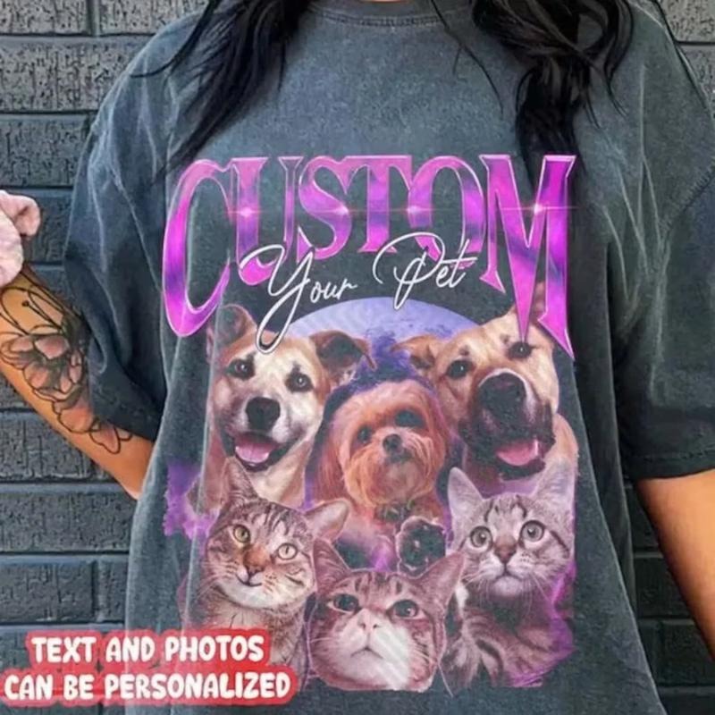 Custom Pet Shirt Custom Vintage Vintage 90s Rap Custom Bootleg Rap Vintage Dog Shirt Custom Dog Shirt Dog Top Womenswear T-Shirts
