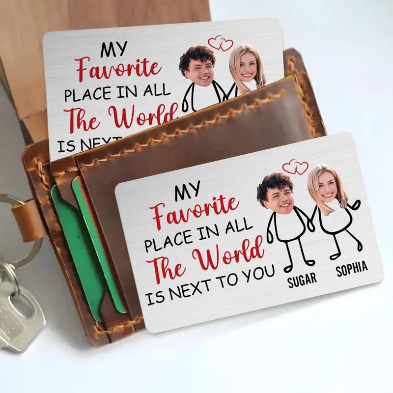 Custom Photo Wallet Metal Card Personalized Message Wallet Metal Insert Anniversary Wedding Him Her 02 T-Shirts
