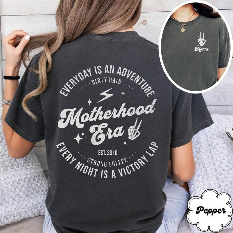 Custom Skeleton Motherhood Shirt Shirt Funny Mom Shirt Mom Club Shirt Funny New Mom T-Shirts