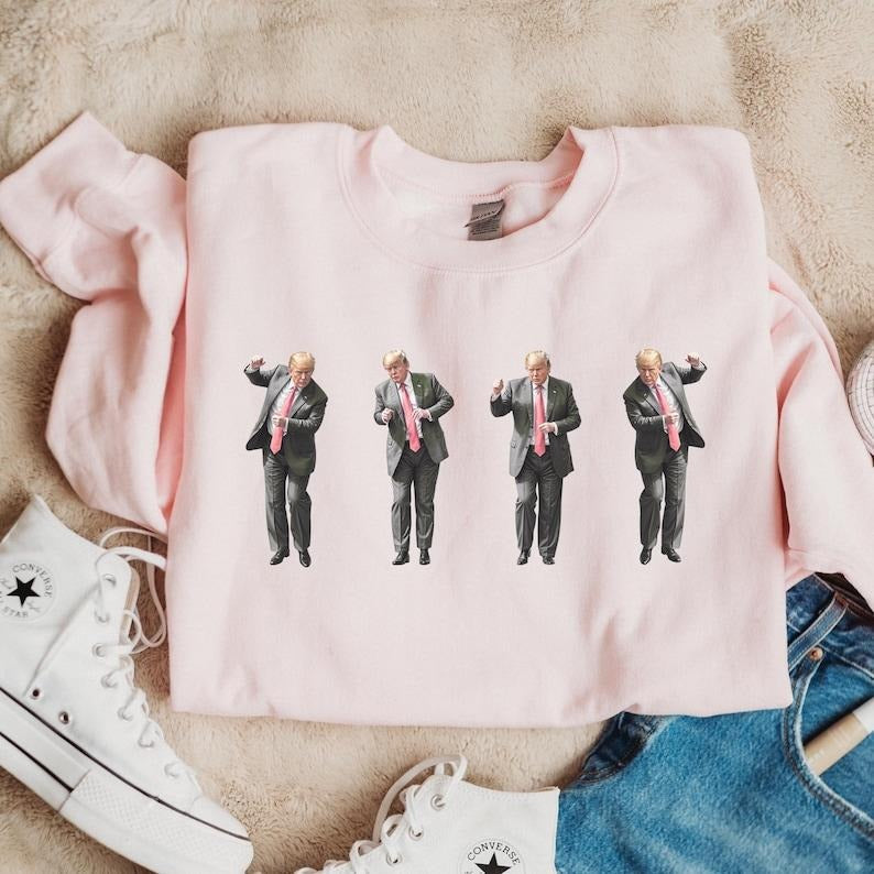 Dancing Trump Shirt Funny Trump Shirt Trump Vance Trump 2024 Daddys Home Republican Funny Trump T-Shirts