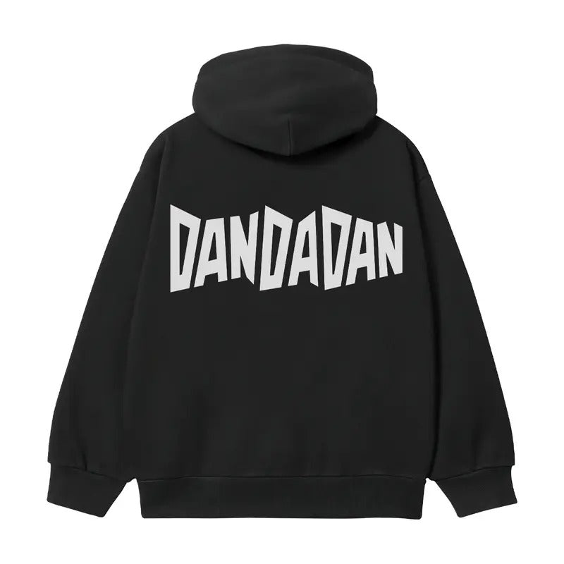 Dandadan " Protagonist" Heavyweight Vintage Cotton Blend Classic Anime Menswear Tops Long Sleeve Casual Oversize Black T-Shirts
