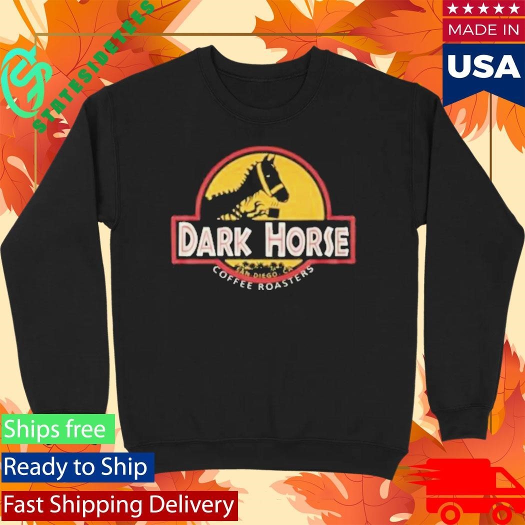 Dark Horse Coffee Roasters Jurassic Horse Shirt Unisex , , , Long Sleeve Tee