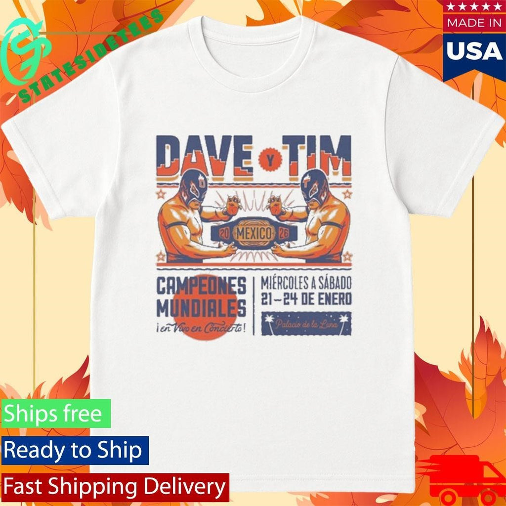 Dave & Tim Riviera Maya Wrestlers Shirt Unisex , , , Long Sleeve Tee