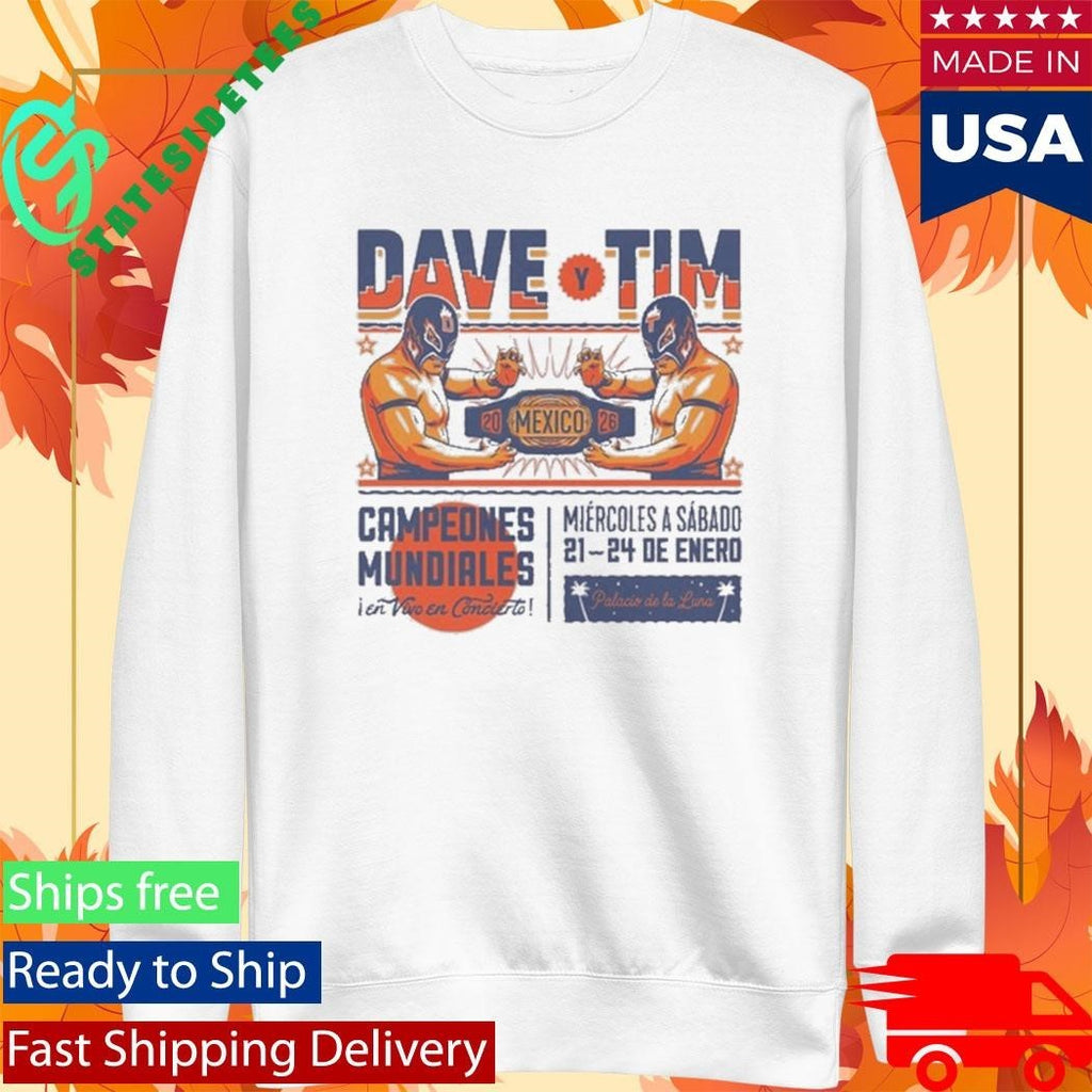 Dave & Tim Riviera Maya Wrestlers Shirt Unisex , , , Long Sleeve Tee