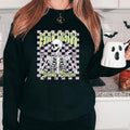 Dead Inside But 'S Spooky Season Halloween Party Sarcastic Skeleton Retro Fall Long Sleeve T-Shirts