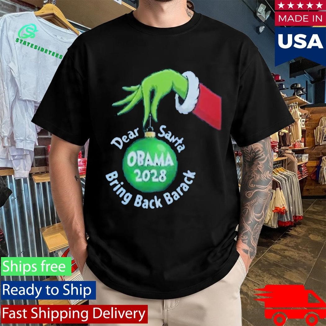Dear Santa Bring Back Barack 2028 Shirt Unisex , , , Long Sleeve Tee
