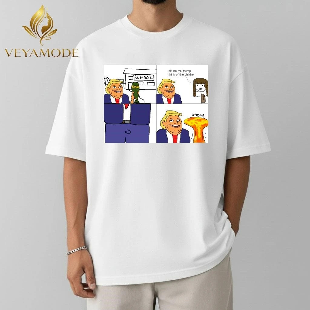 Death School Pls no mr.trump think of the children boom tee Unisex , , , Long Sleeve Tee