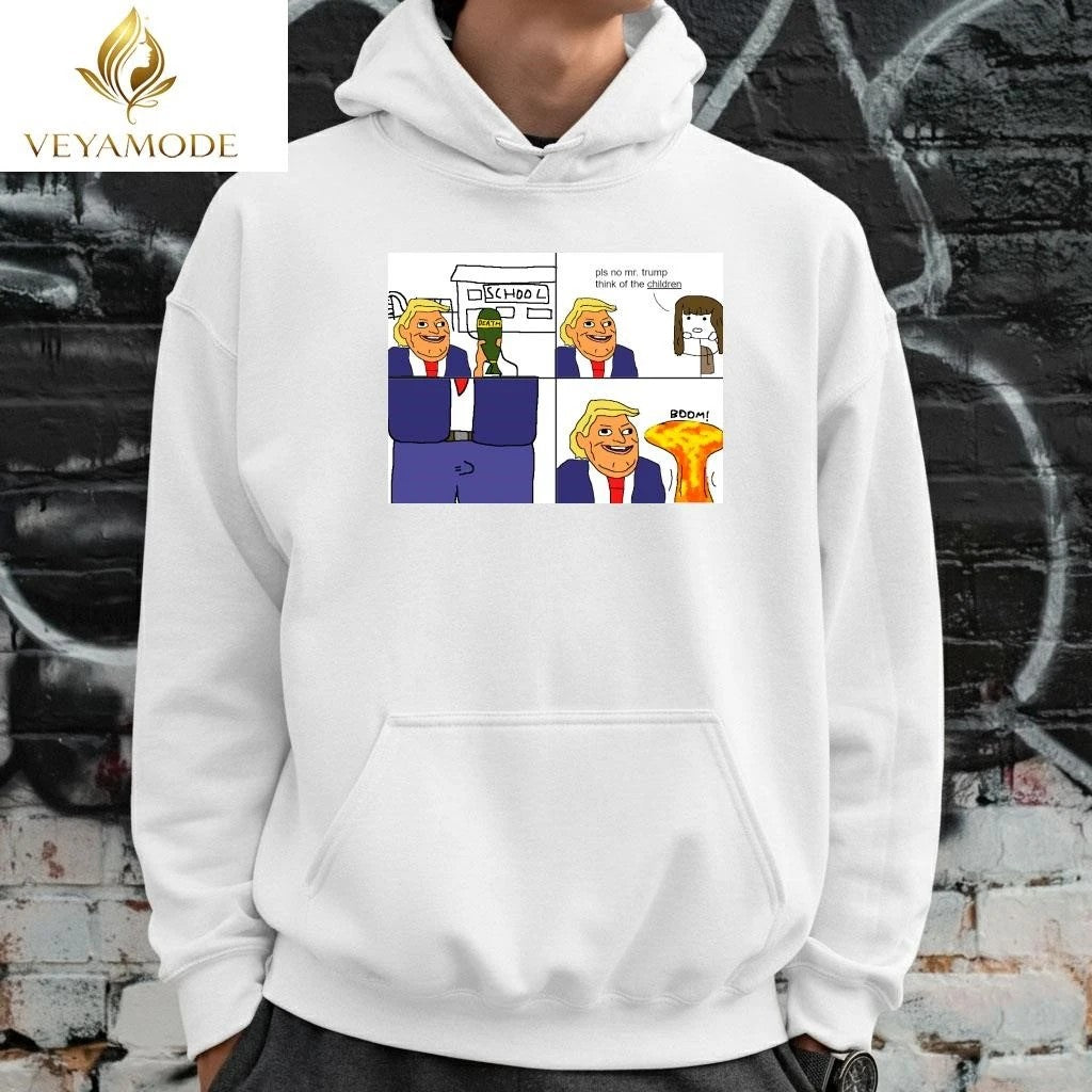 Death School Pls no mr.trump think of the children boom tee Unisex , , , Long Sleeve Tee