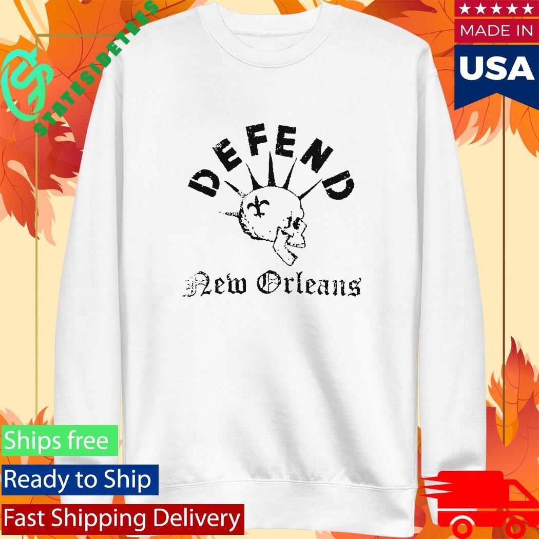 Defend New Orleans Skull Shirt Unisex , , , Long Sleeve Tee