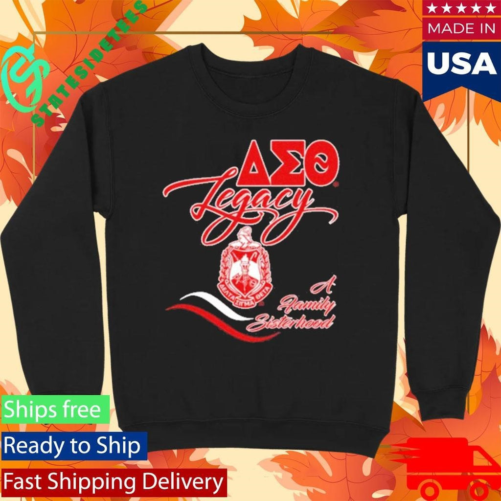 Delta Sigma Theta Δσθ Legacy Glitter Screen Shirt Unisex , , , Long Sleeve Tee