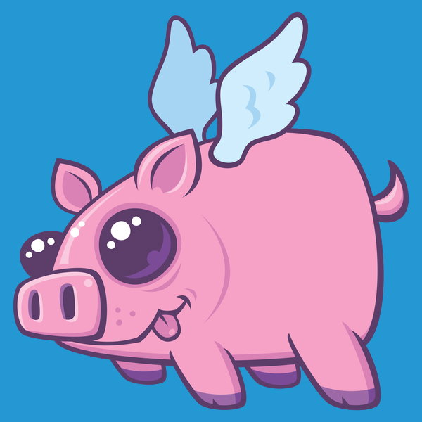 Derpy Kawaii Flying Piggy Cutie