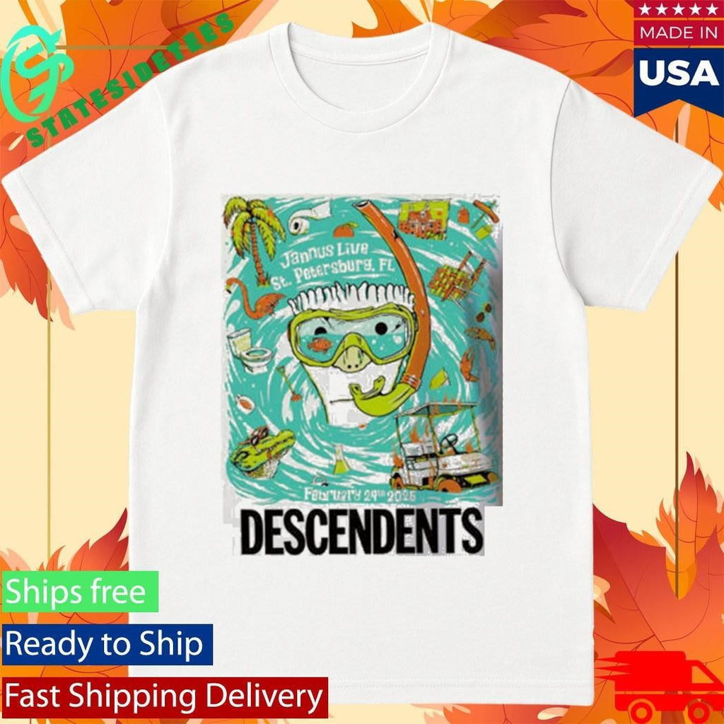 Descendents Venue Poster Show At Jannus Live In St Petersburg FL On February 24 2026 Shirt