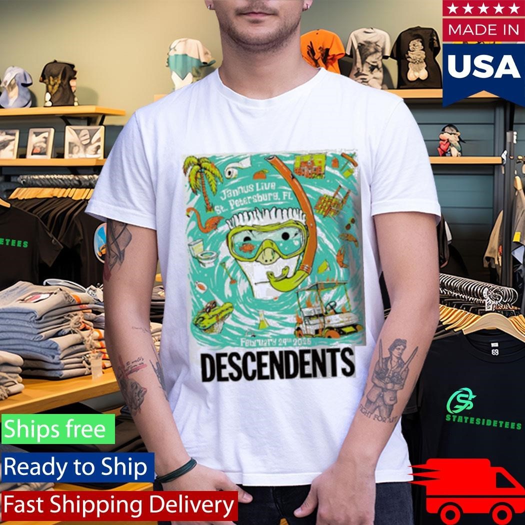 Descendents Venue Poster Show At Jannus Live In St Petersburg FL On February 24 2026 Shirt