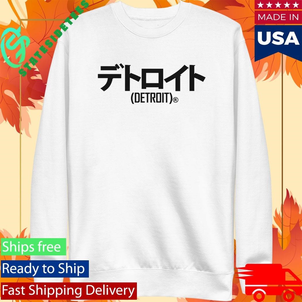 Detroit Black Katakana Japan Shirt Unisex , , , Long Sleeve Tee