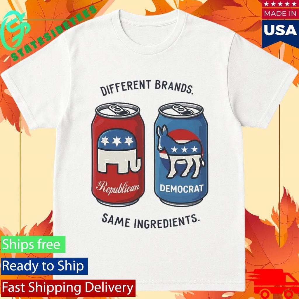 Different Brands Same Ingredients Bold Political Satire Shirt Unisex , , , Long Sleeve Tee