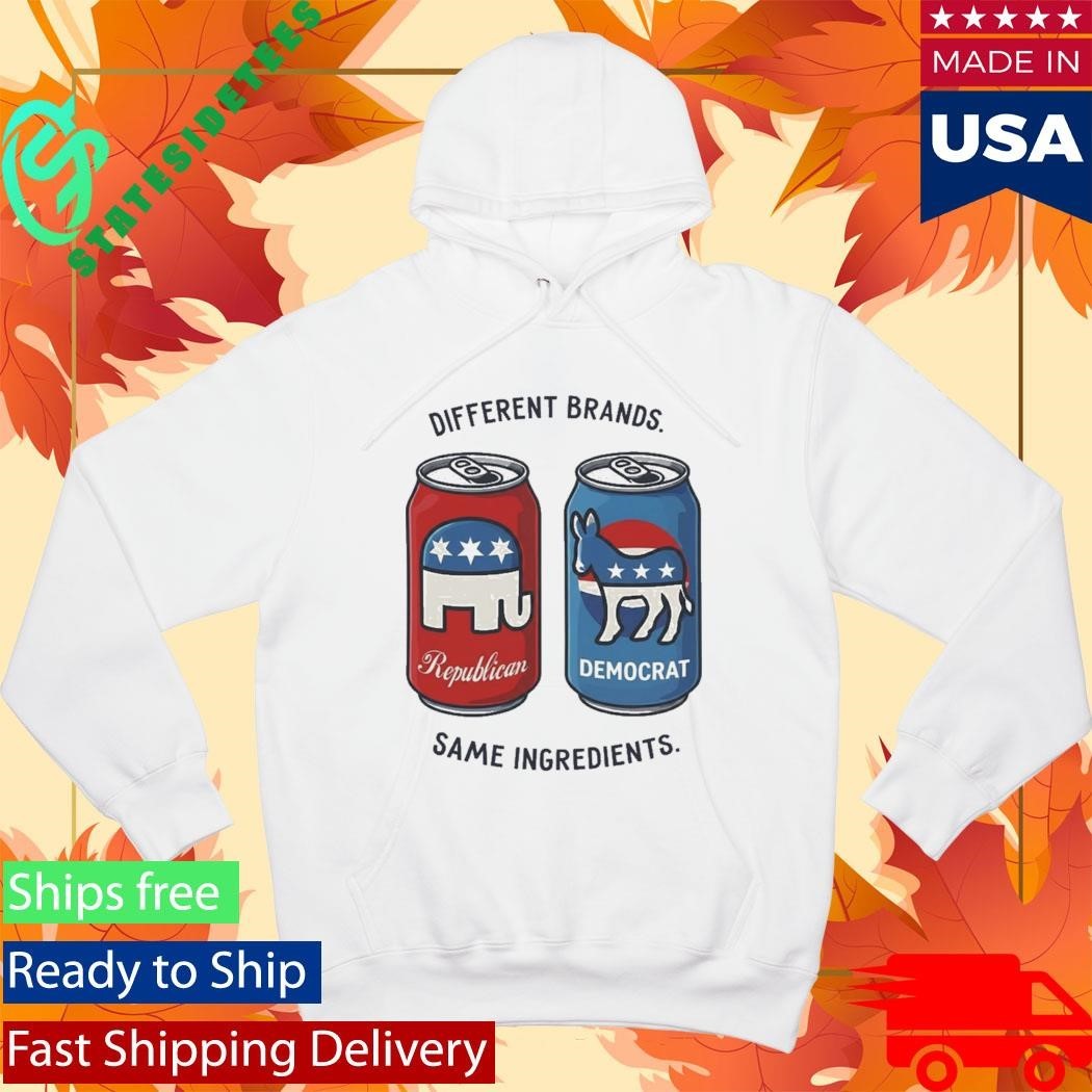 Different Brands Same Ingredients Bold Political Satire Shirt Unisex , , , Long Sleeve Tee